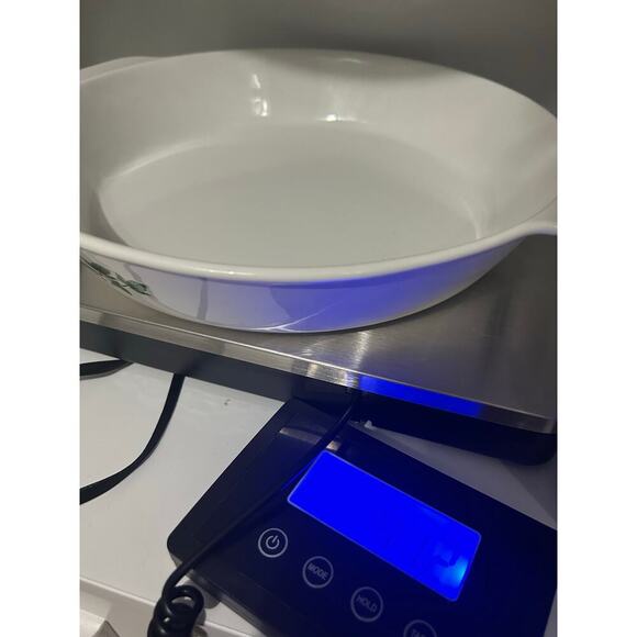 Vintage Prizer Ware Enamel Cast Iron Casserole Skillet White Green Ivy Heavy - Picture 3 of 5